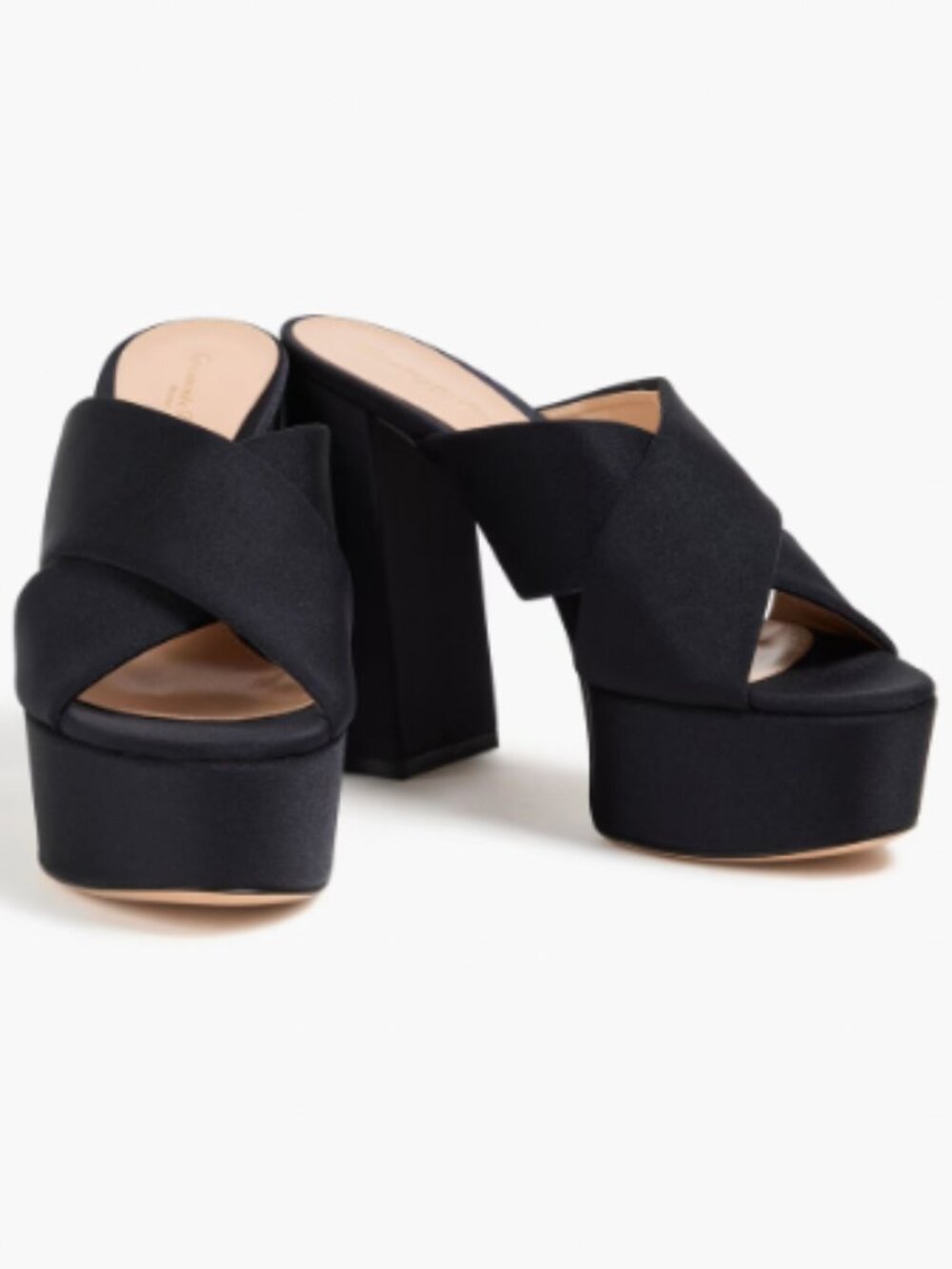 GIANVITO ROSSI Satin-jersey platform mules - Picture 4 of 11